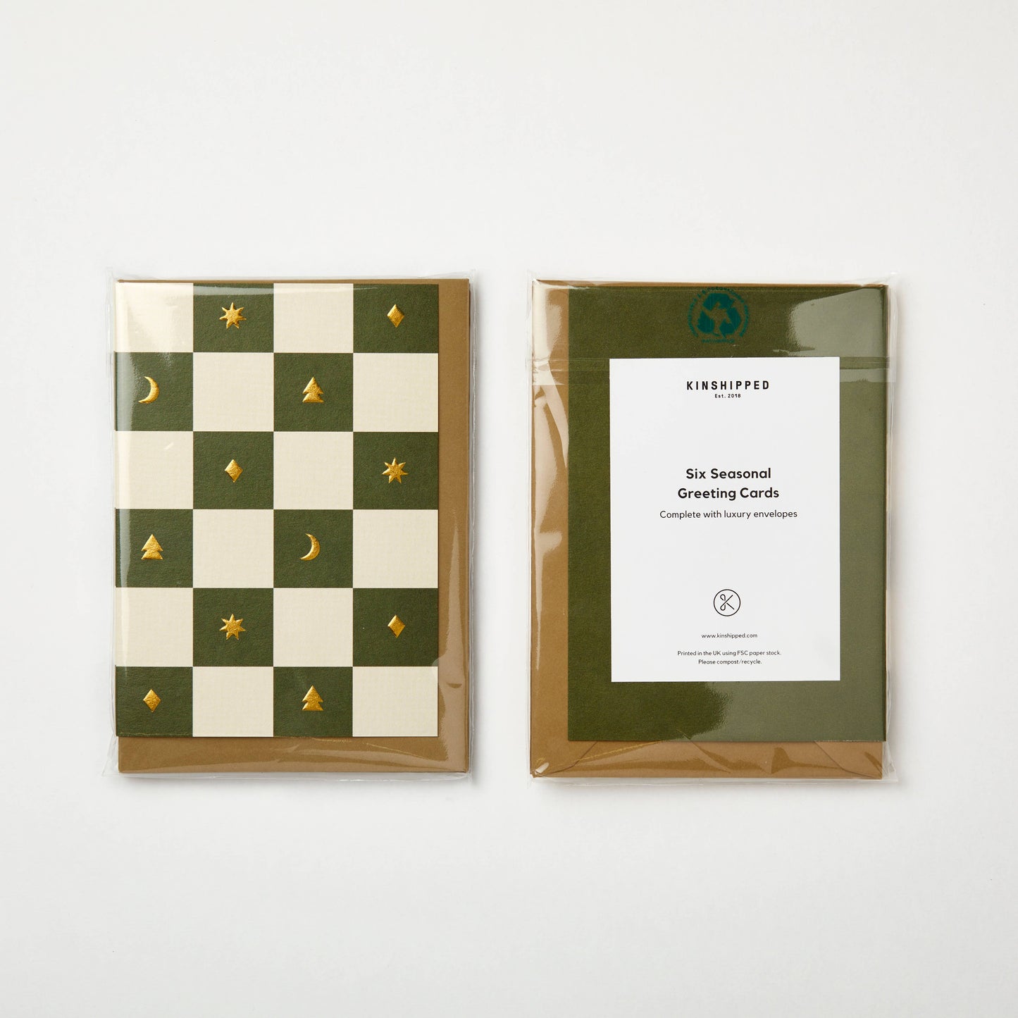 Pack of 6 Luxury, Embossed Christmas Cards