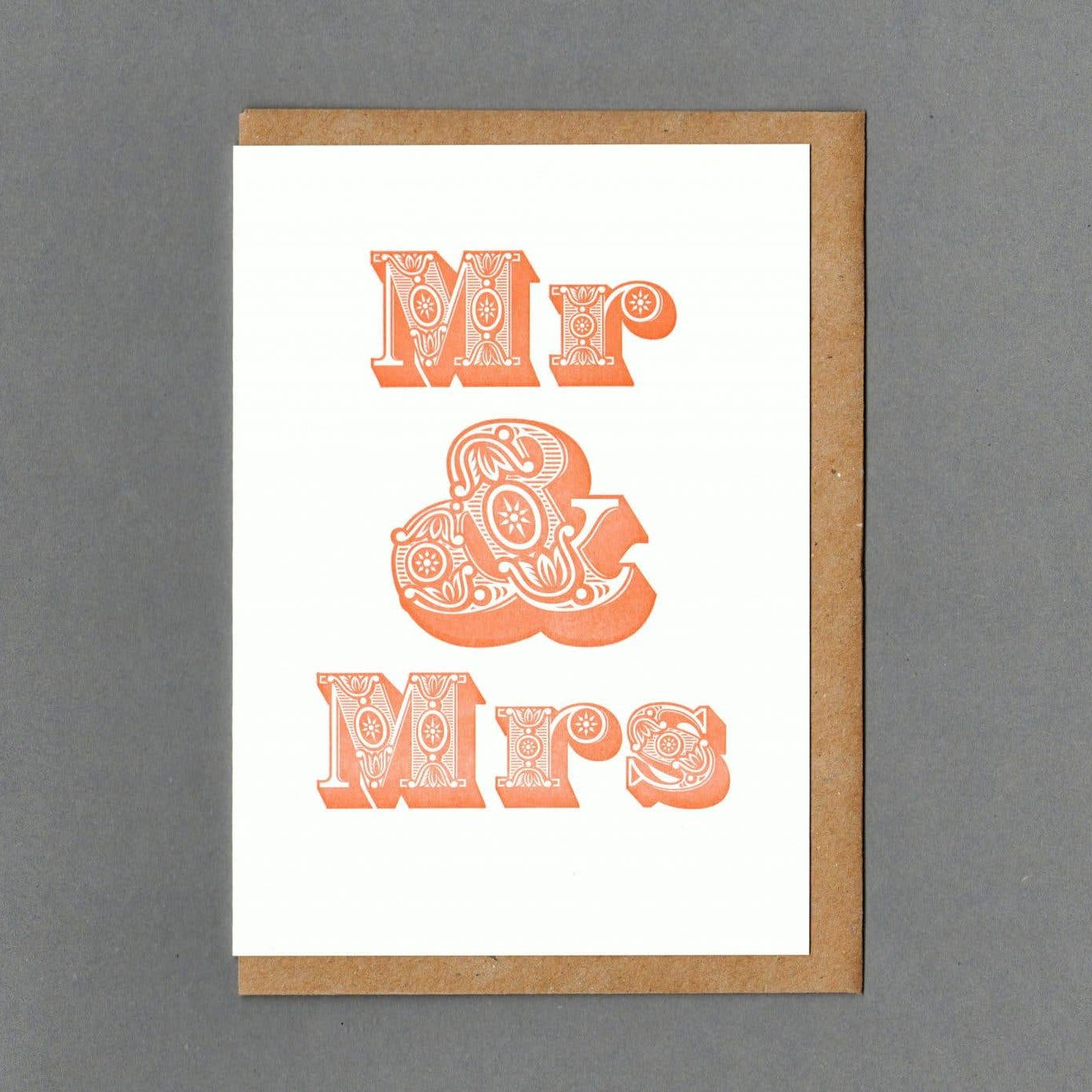 Mr & Mrs. Letterpress Greeting Card