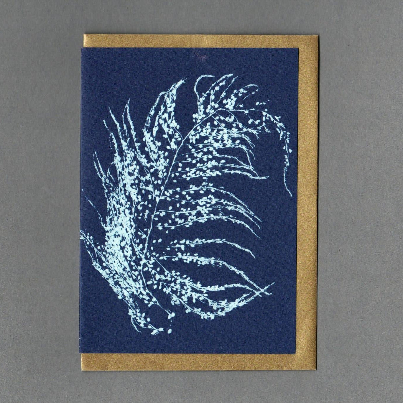 Cyan Seaweed 5. Greeting Card