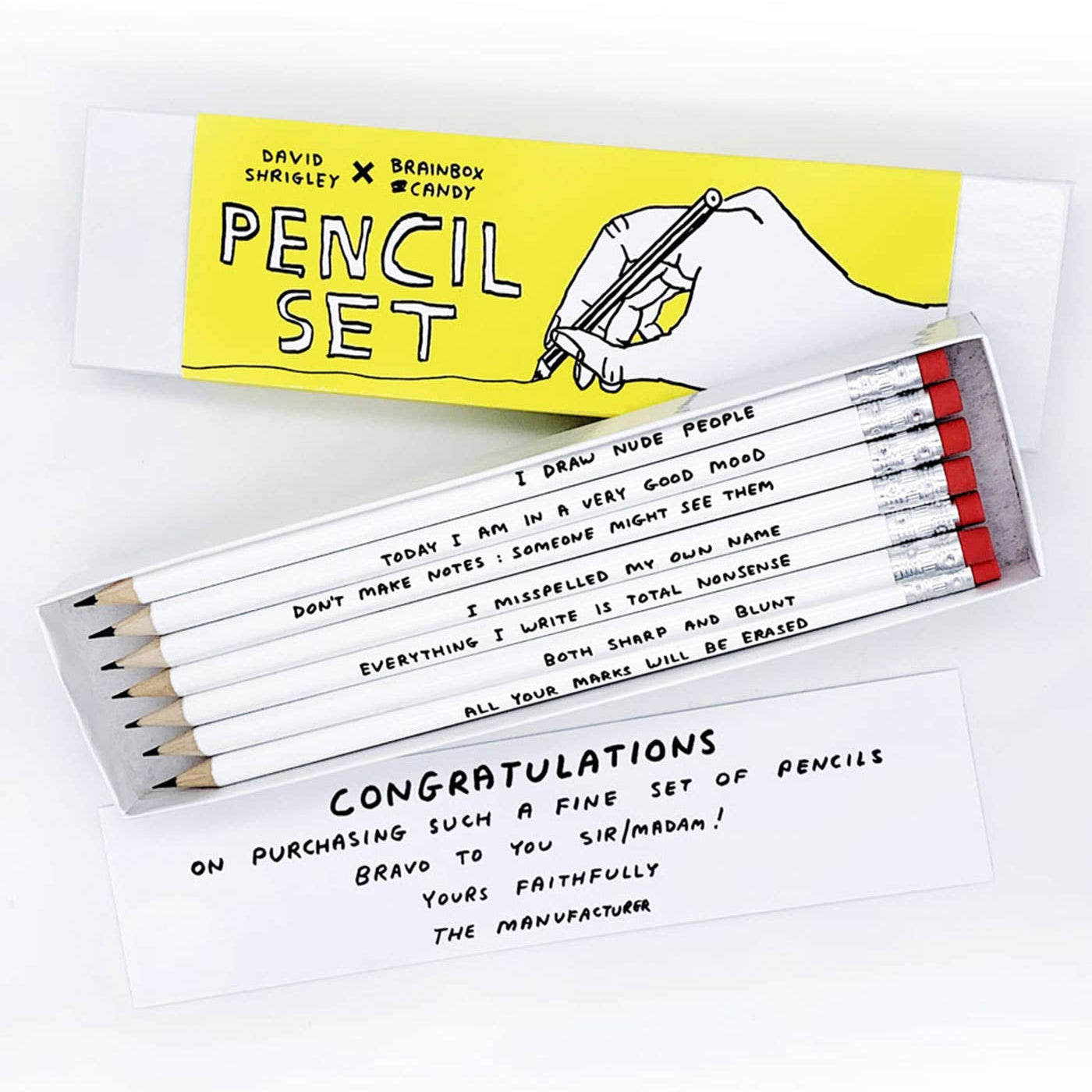David Shrigley Pencil Box - 7 Designs