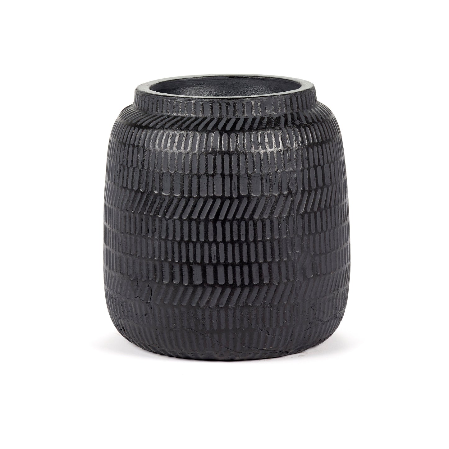 Serax Textured Black Flower Pot