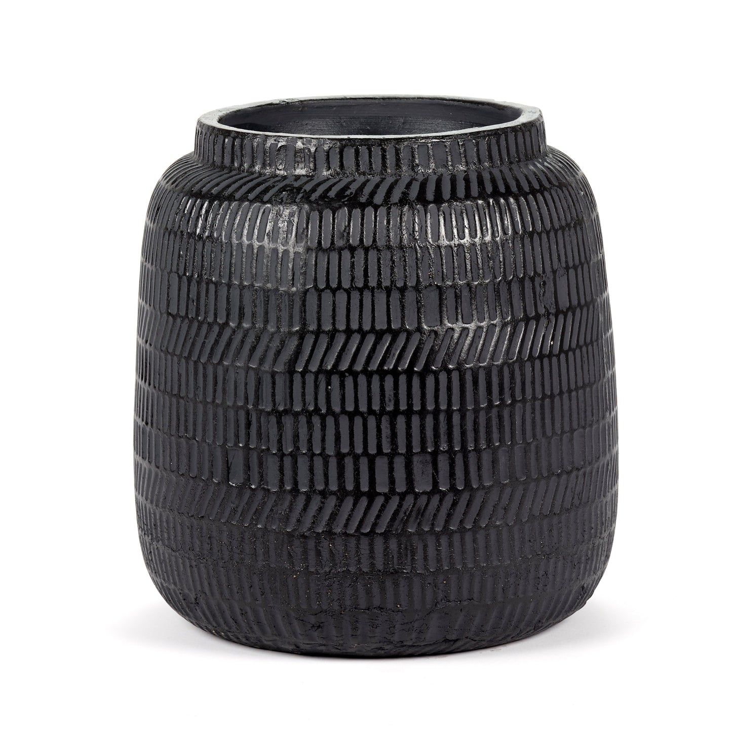 Serax Textured Black Flower Pot