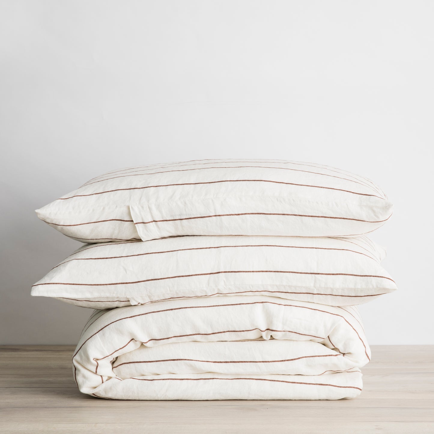 Cedar Stripe Linen Duvet Set