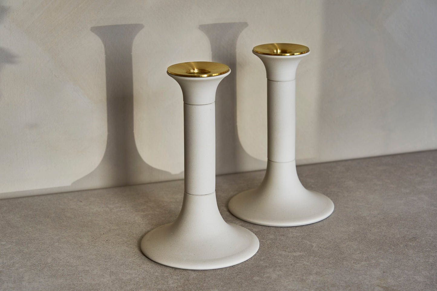 Candlestick With Brass Cast Holder