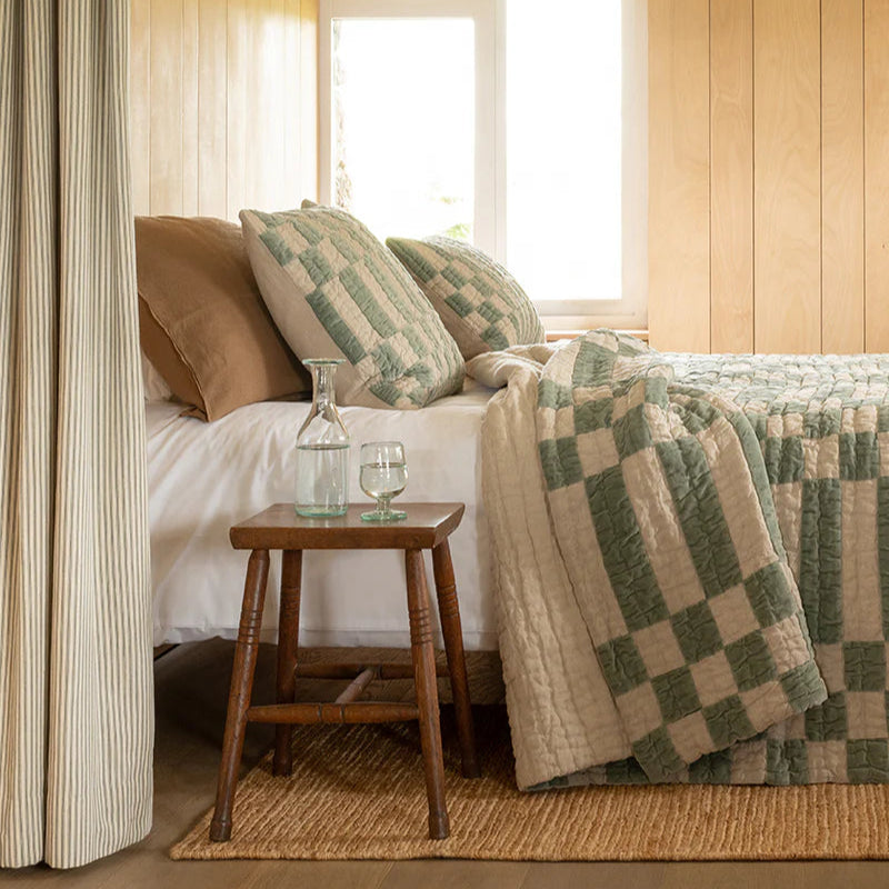 Checkerboard Throw Pewter 140x220