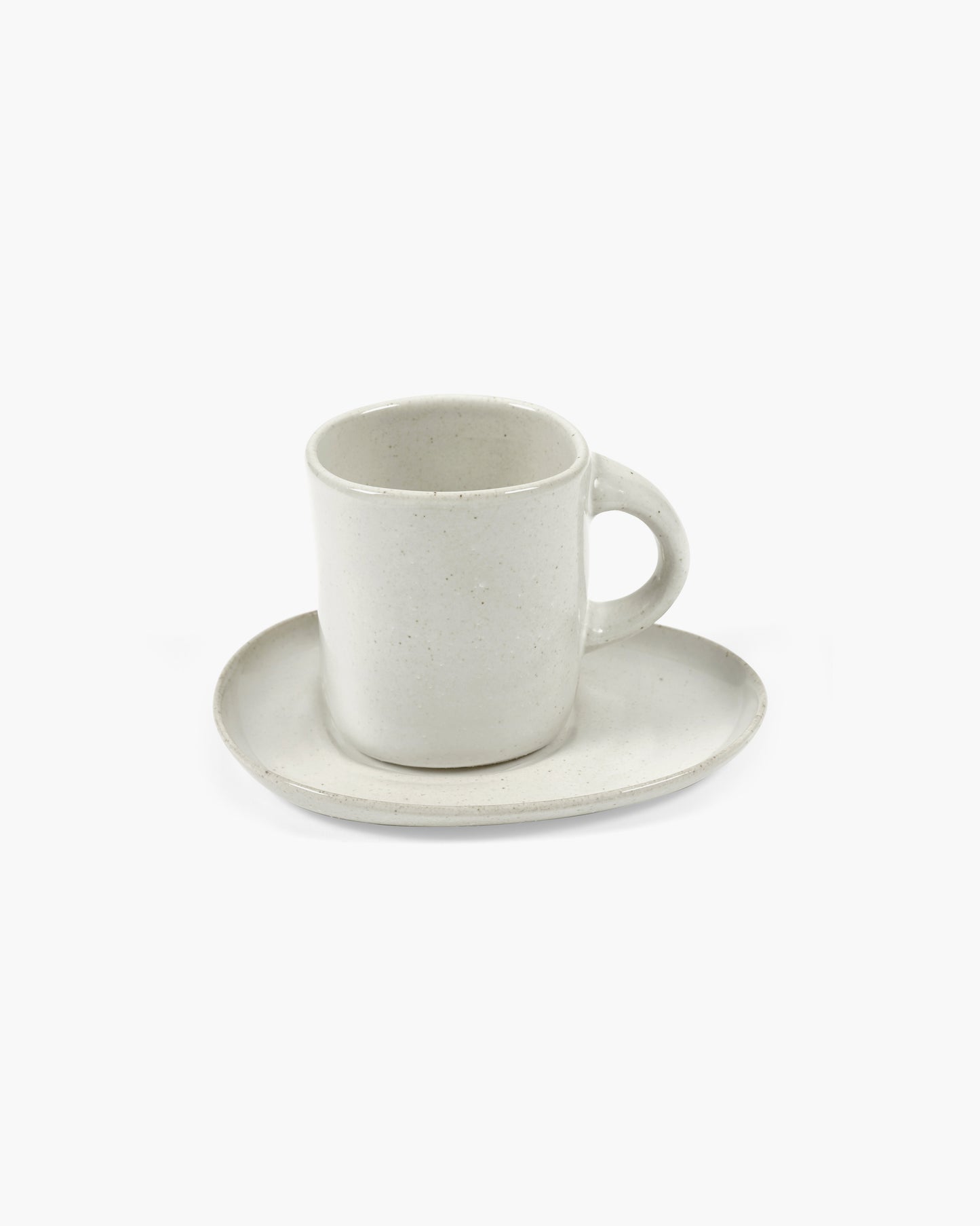 Serax White 'Out Of Lines' Coffee Cup Saucer - Set of 2