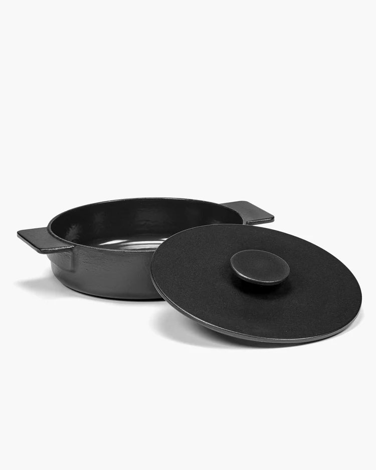 Serax Black Cast Iron Casserole Pot - Medium