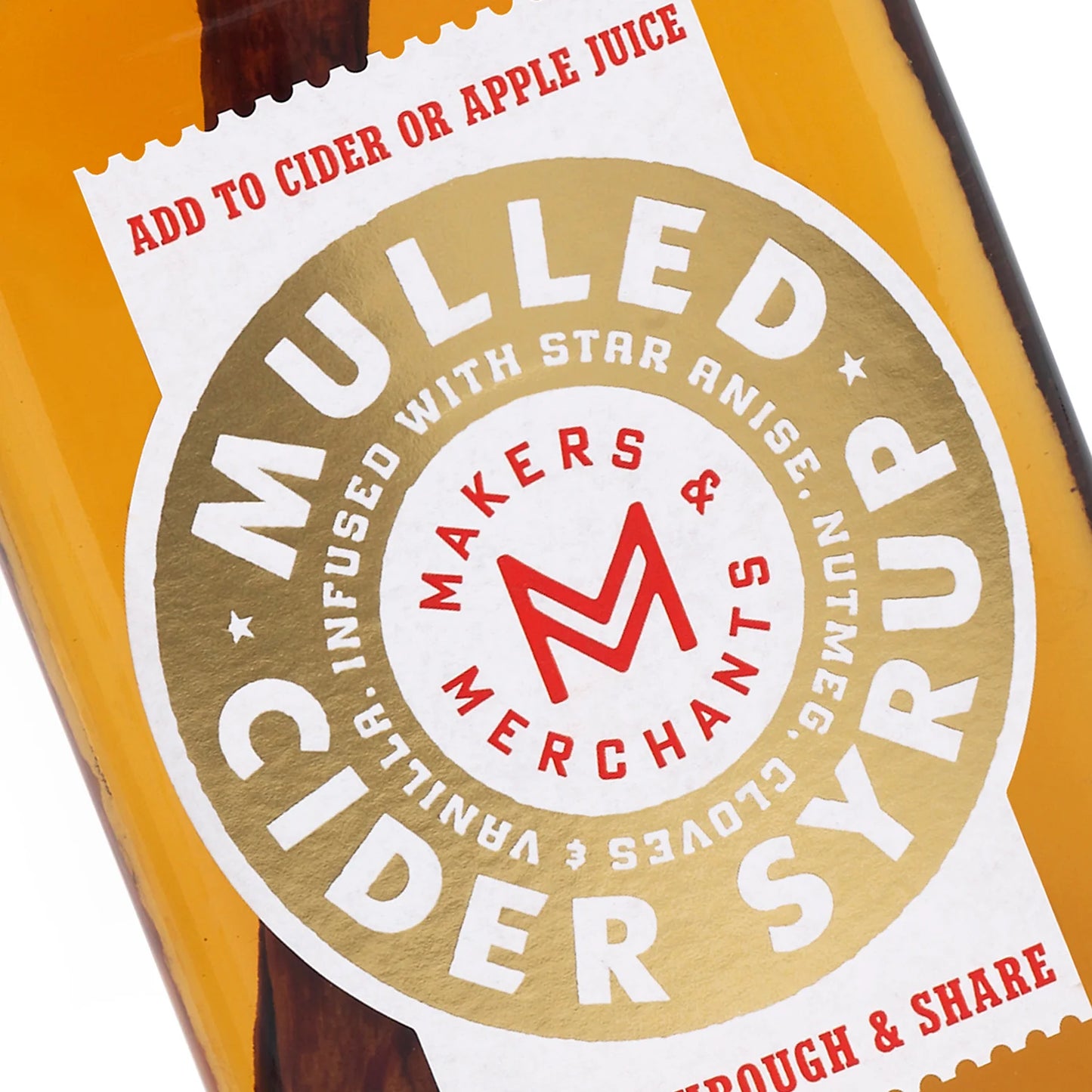 Non-Alcoholic Mulled Cider Syrup (200ml) Gold