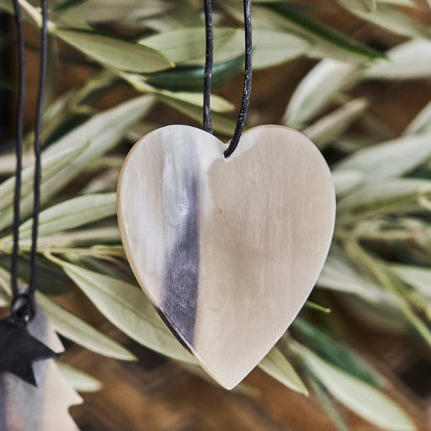 Horn Christmas Heart Decoration