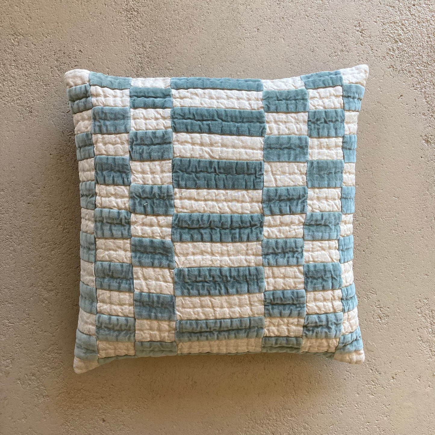 Checkerboard Cushion Pewter 50x50