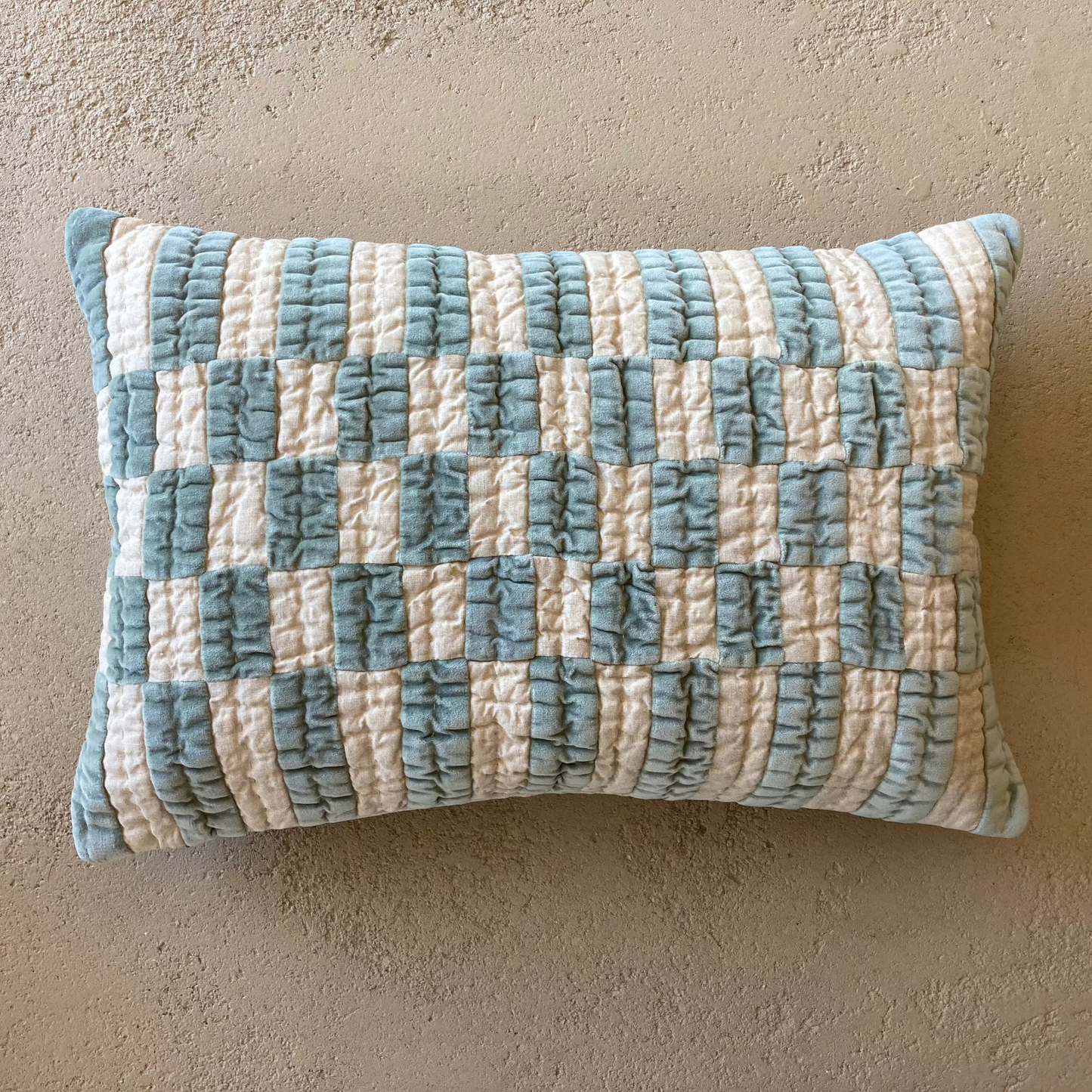 Checkerboard Cushion Pewter 40x60