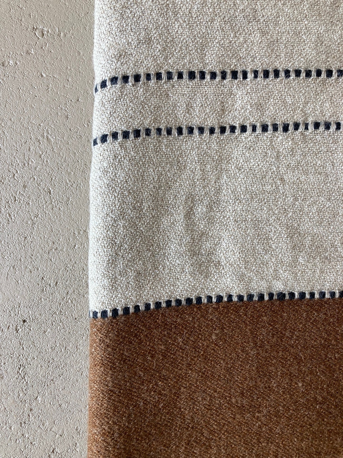 Libeco 'Foundry' Throw- Beeswax stripe 135x220