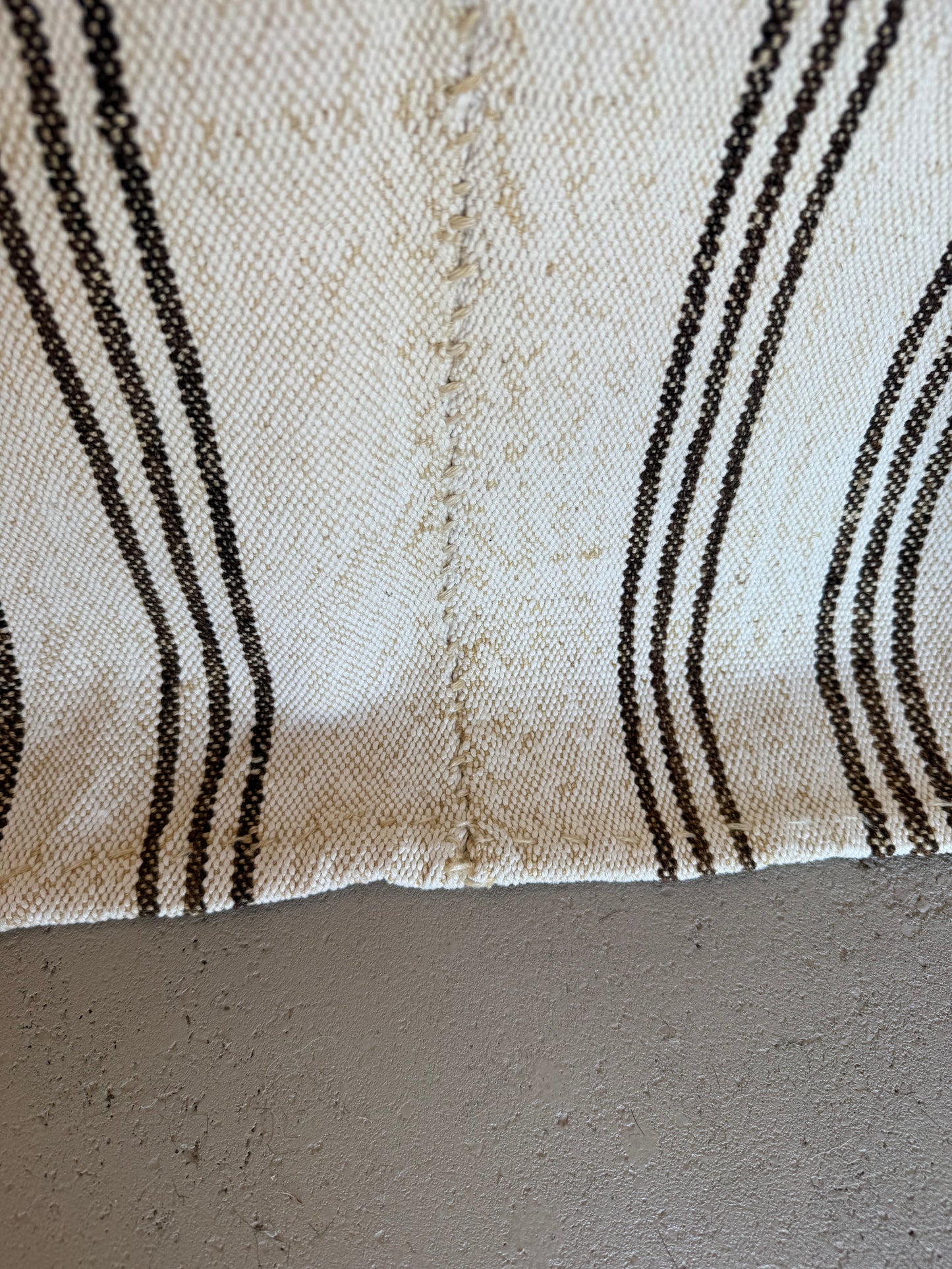 Vintage Embroidered Striped Kilim Rug 280x190