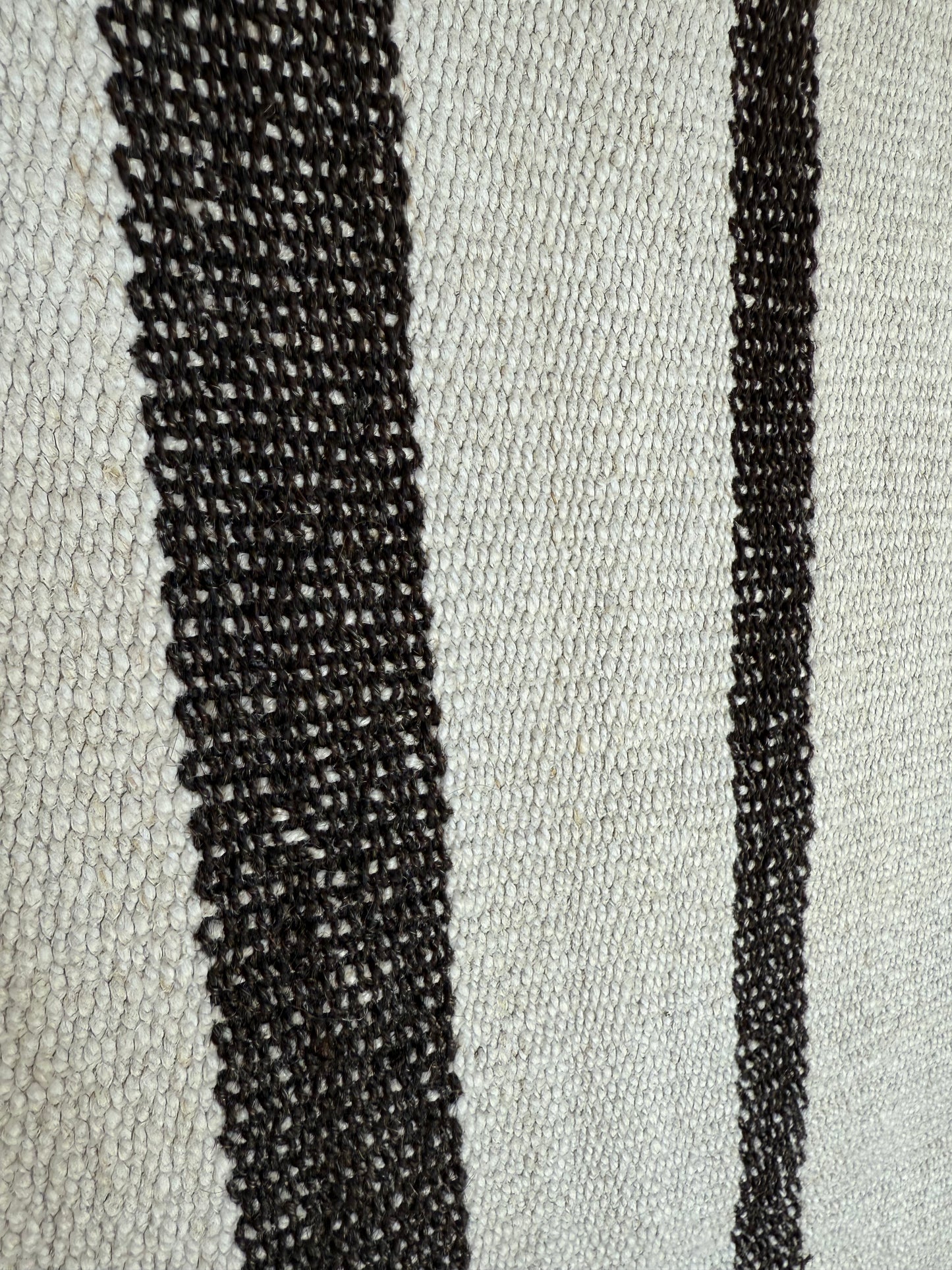 Black & White Striped Rug 216x150