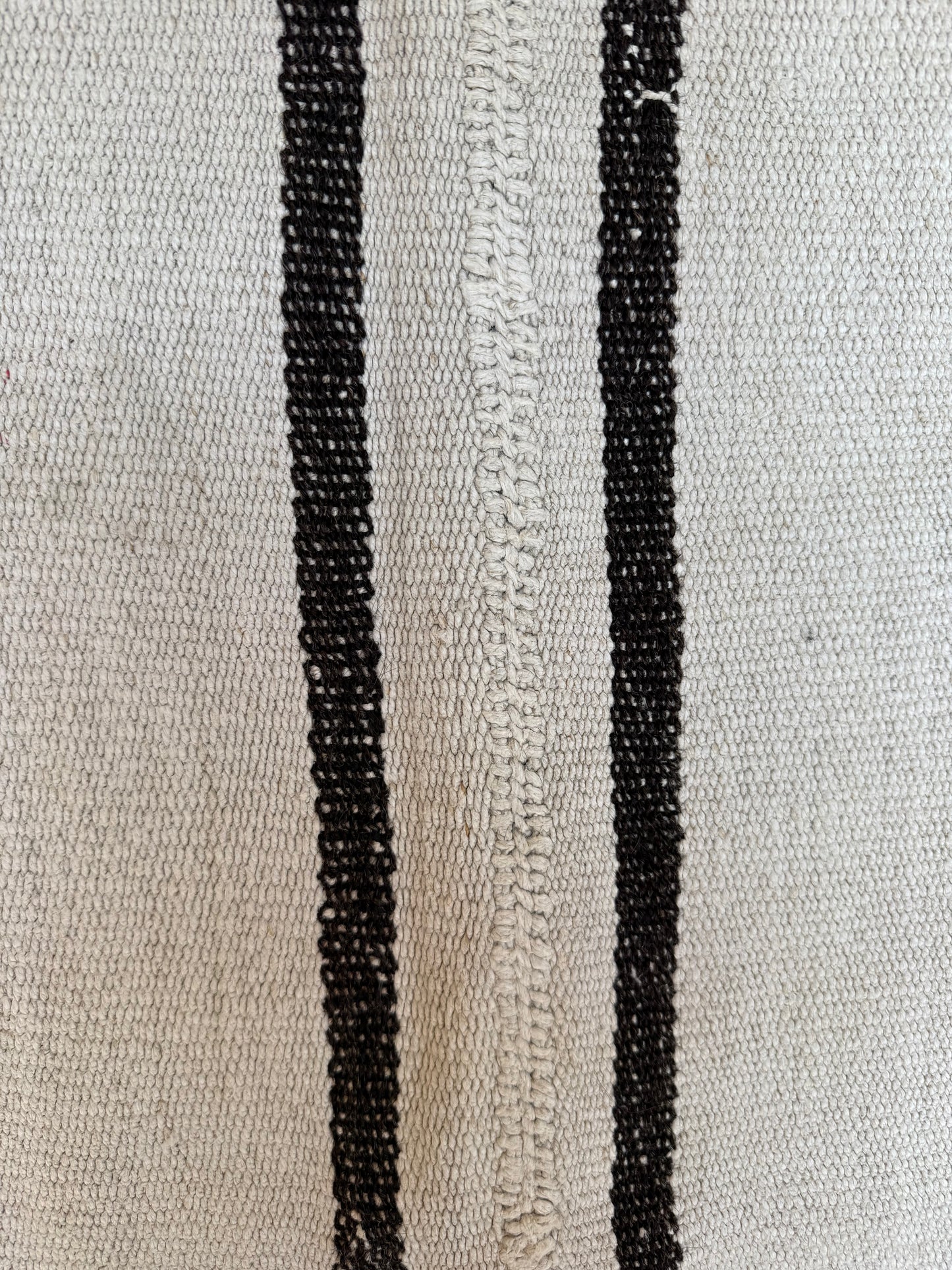 Black & White Striped Rug 216x150