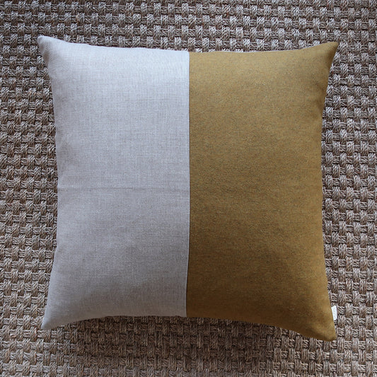 ‘Julie’ Panelled Cushion Tobacco 60x60
