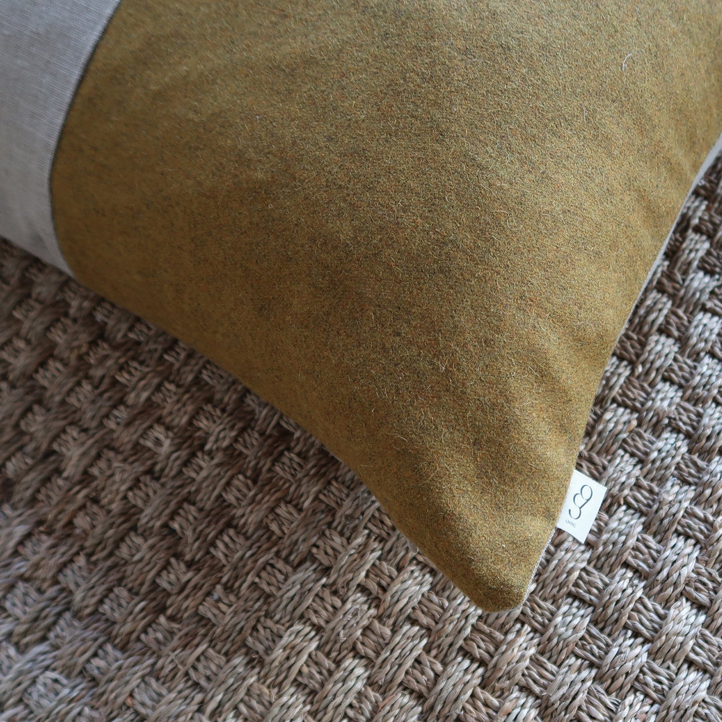 ‘Julie’ Panelled Cushion Tobacco 60x60