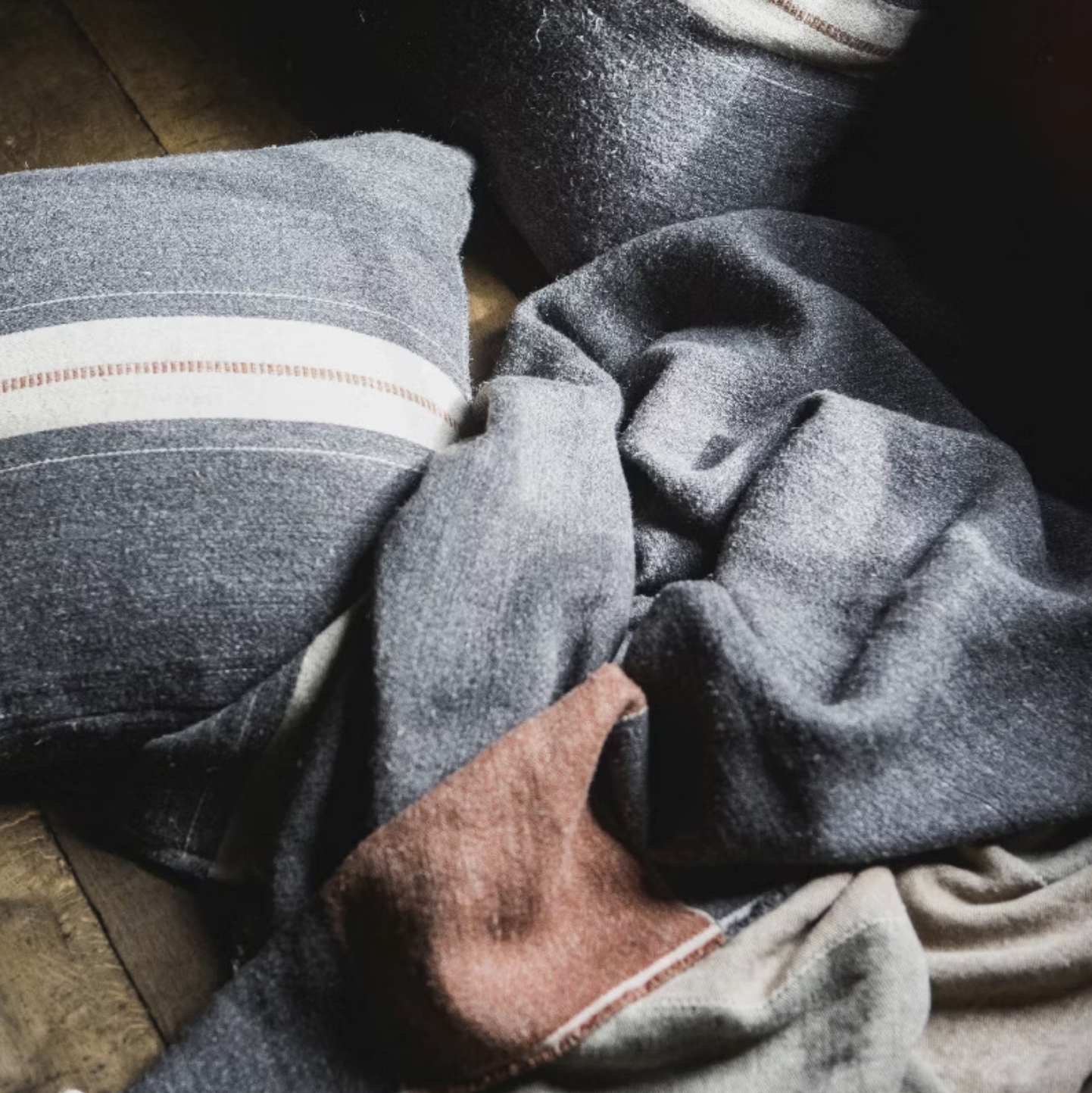 Libeco 'Luc' Cushion Cover- Stripe 63x63