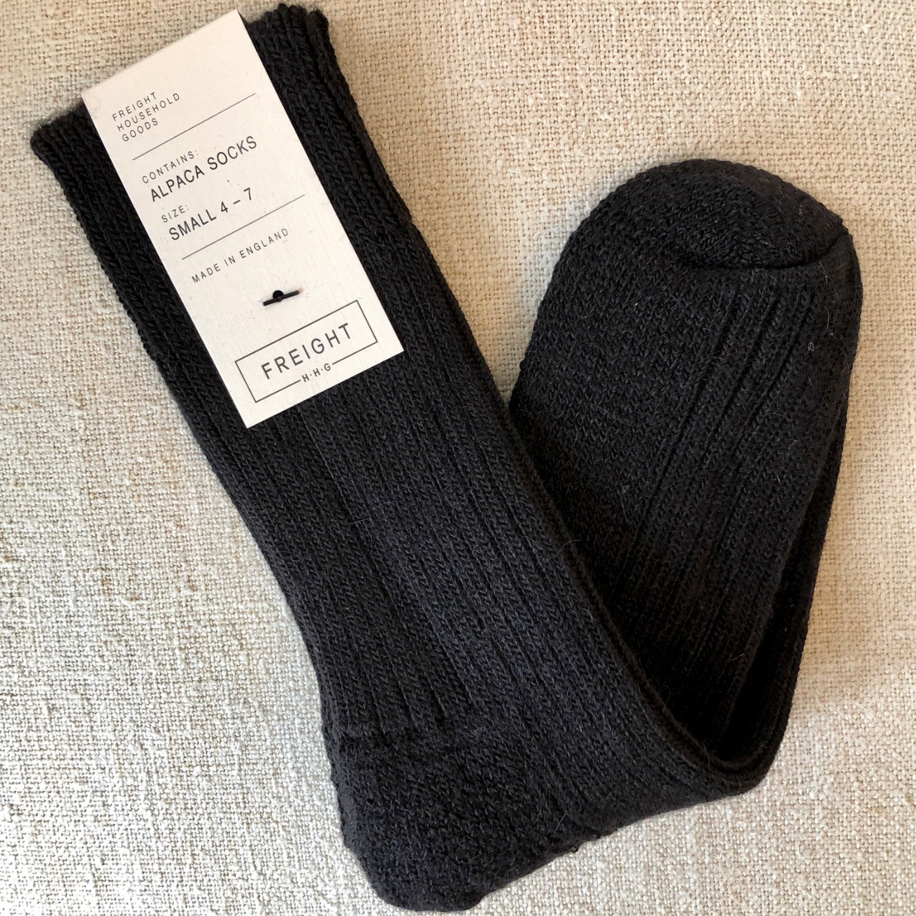 Alpaca Cushion Sole Socks - Black