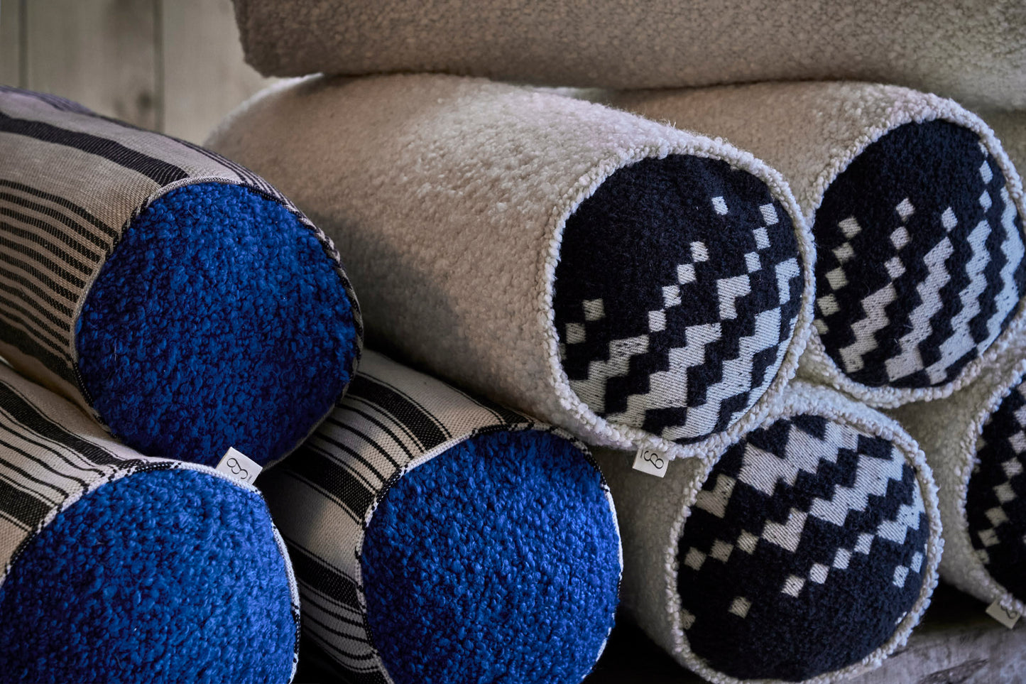 Vintage Striped Bolster Cushion 60x20