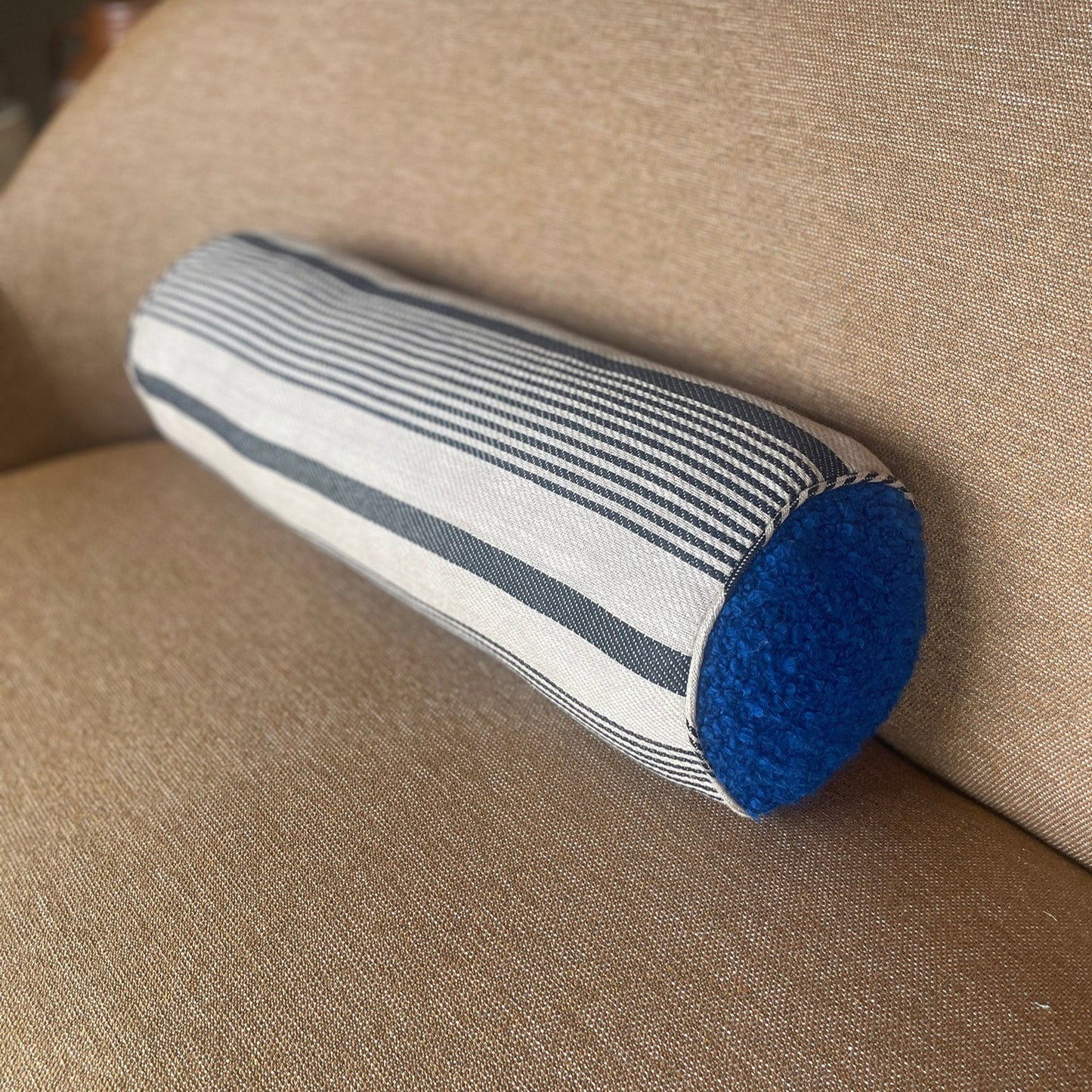 Vintage Striped Bolster Cushion 60x20