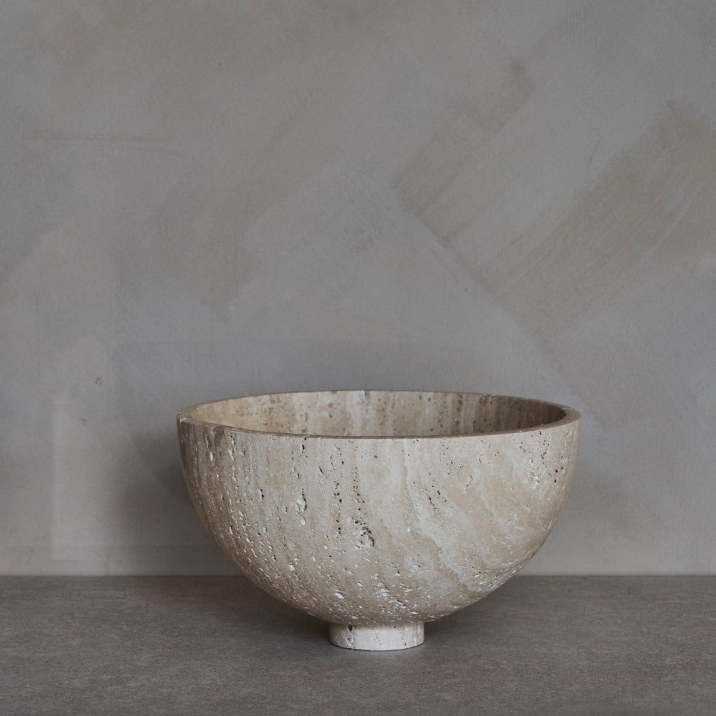 Travertine Fruit Bowl