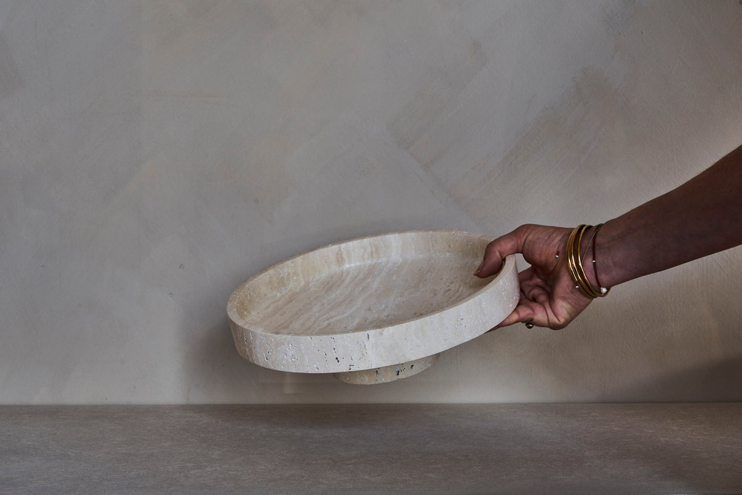 Travertine Narrow Bowl