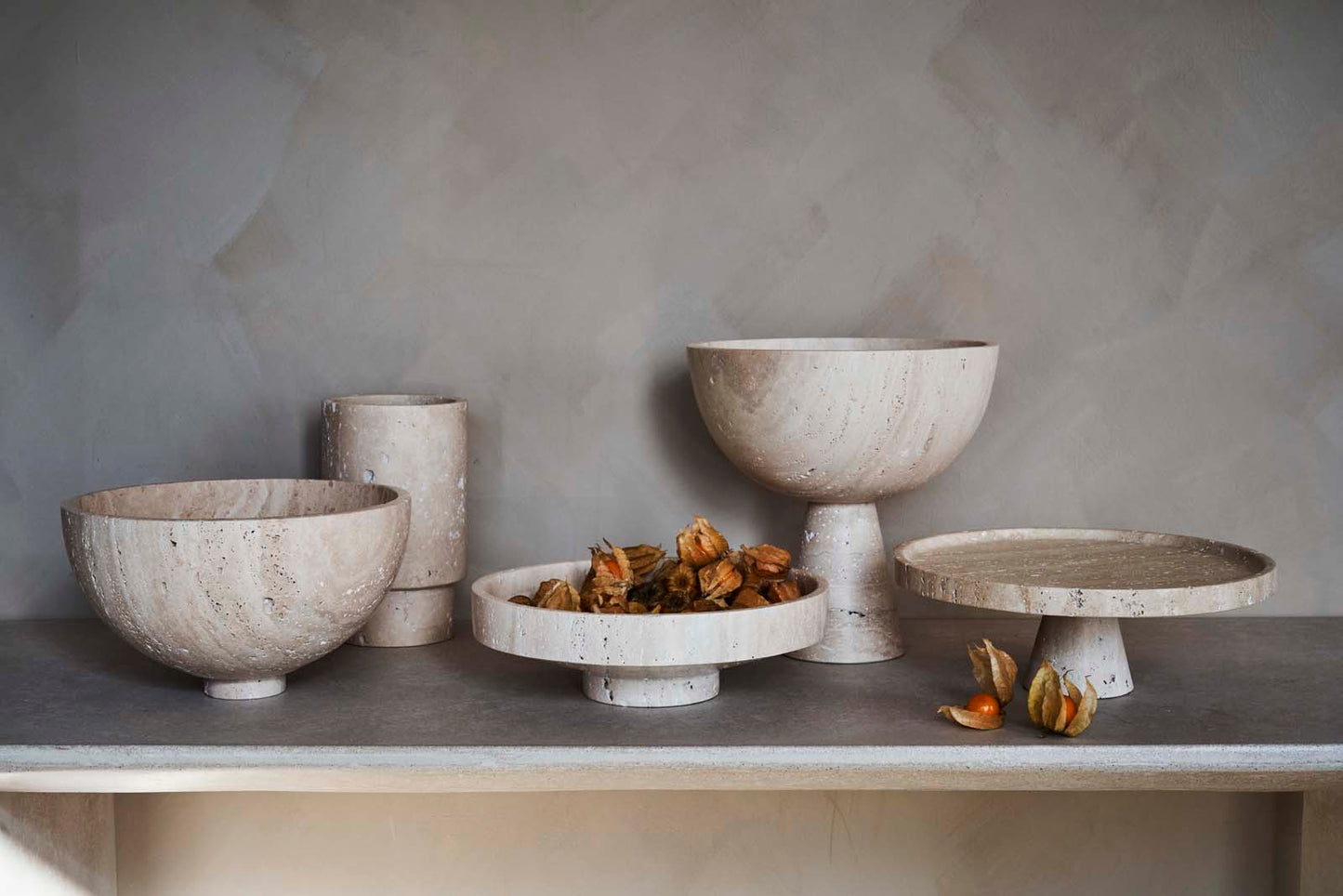 Travertine Cake Stand