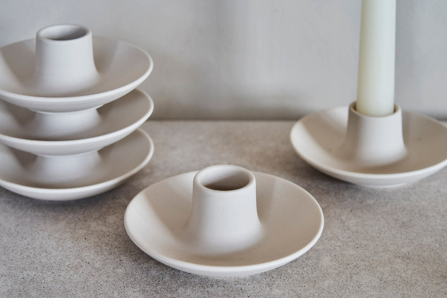 Stoneware Candle Holders
