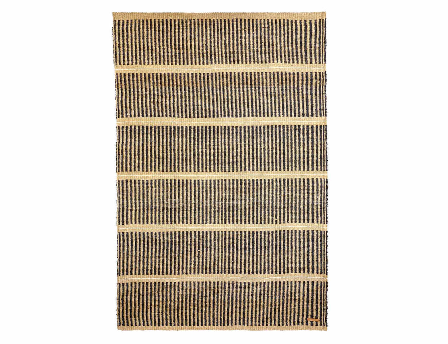 'Kichana' Natural & Black Woven Sisal Floor Mat