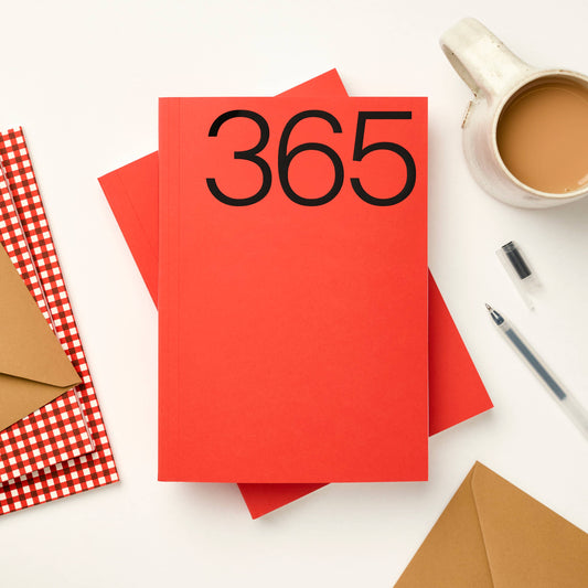 Red A5 Lay Flat 365 undated planner