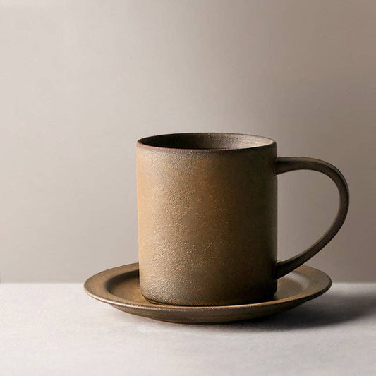 Gohobi Japanese Handmade Coffe Cup with Saucer