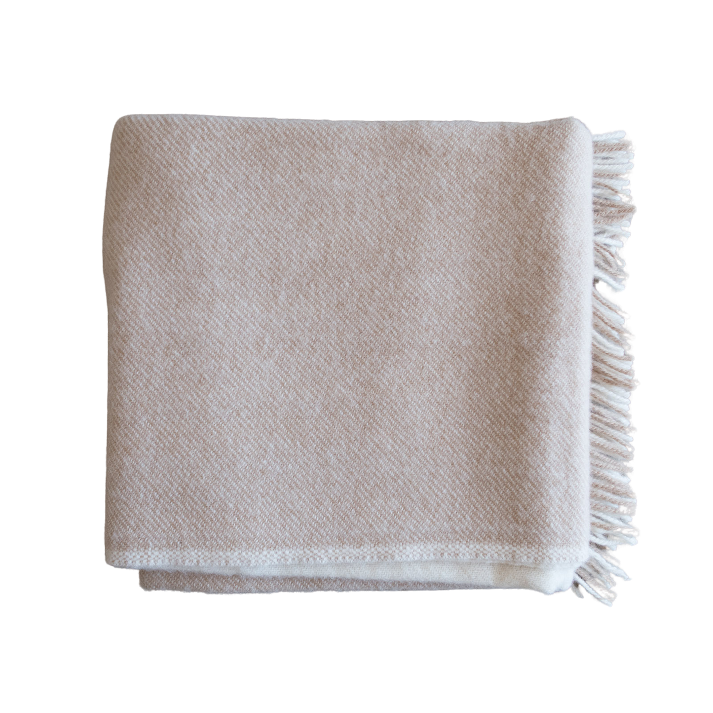 Lambs Wool Natural Two-Tone Blanket