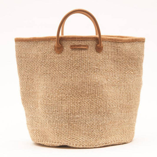'Heri' Natural and White Speckled Woven Laundry Basket