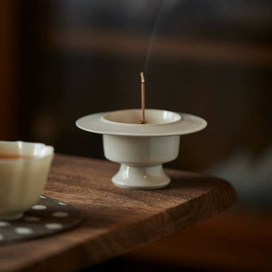Gohobi Handmade Song Style White Incense Holder