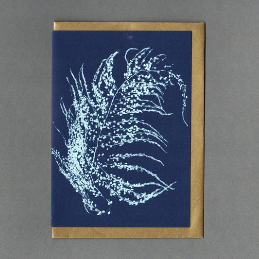 Cyan Seaweed 5. Greeting Card