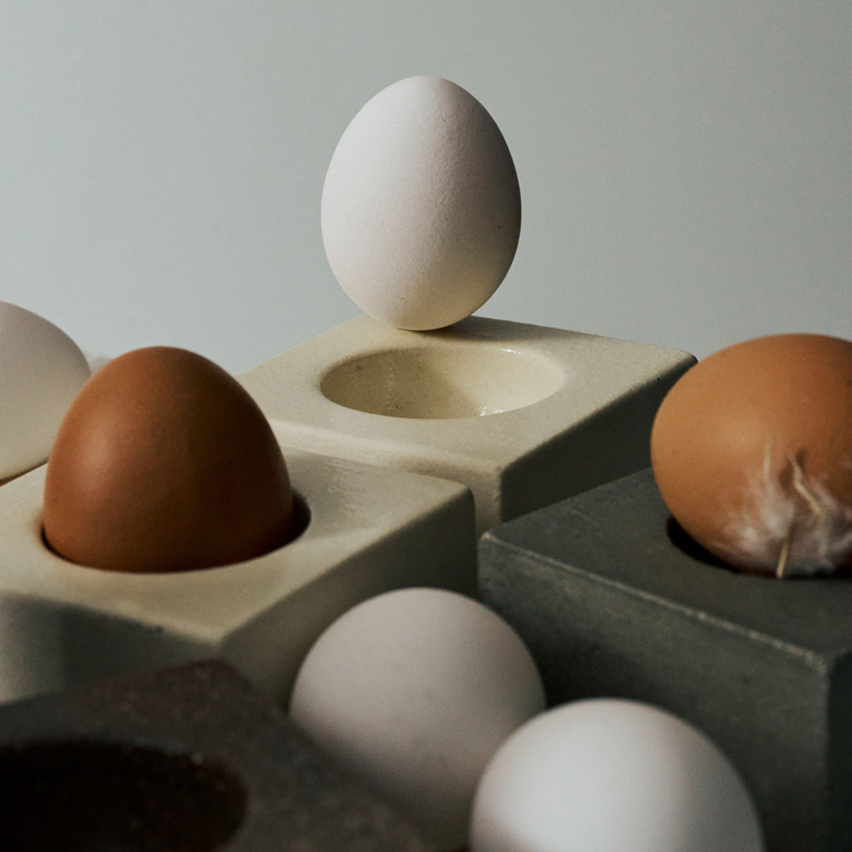 Serax White Concrete Egg Cup - Set of 2