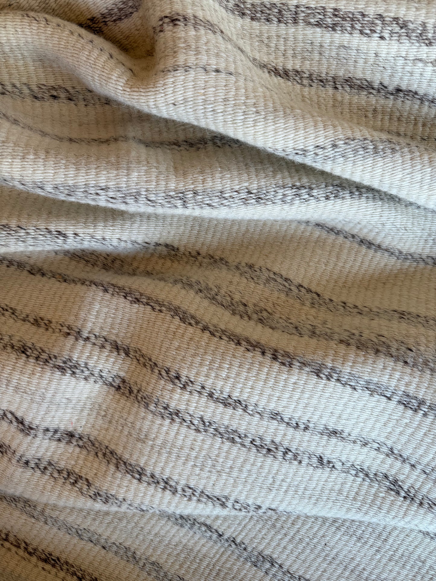 Vintage Natural Two Tone Striped Kilim Rug 390x300