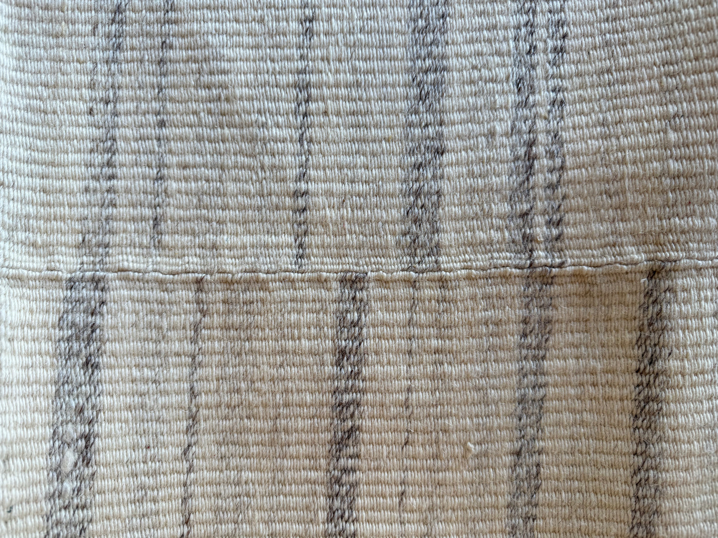 Vintage Natural Two Tone Striped Kilim Rug 390x300