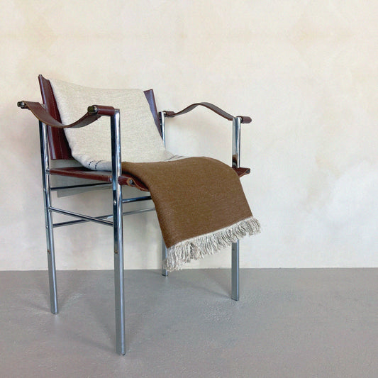 Libeco 'Foundry' Throw- Beeswax stripe 135x220