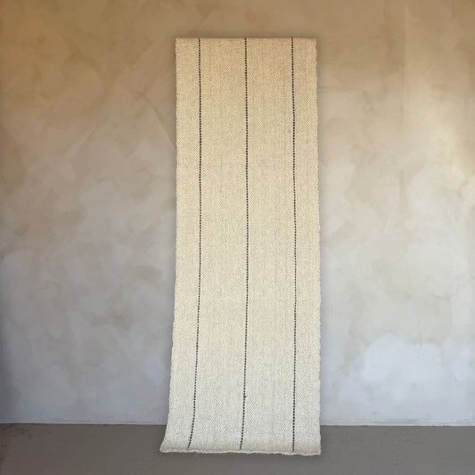 Beige Thin Stripe Rug 270x65