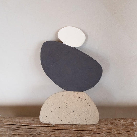 Wall Art, Balancing Pebbles Small by Clare Steel