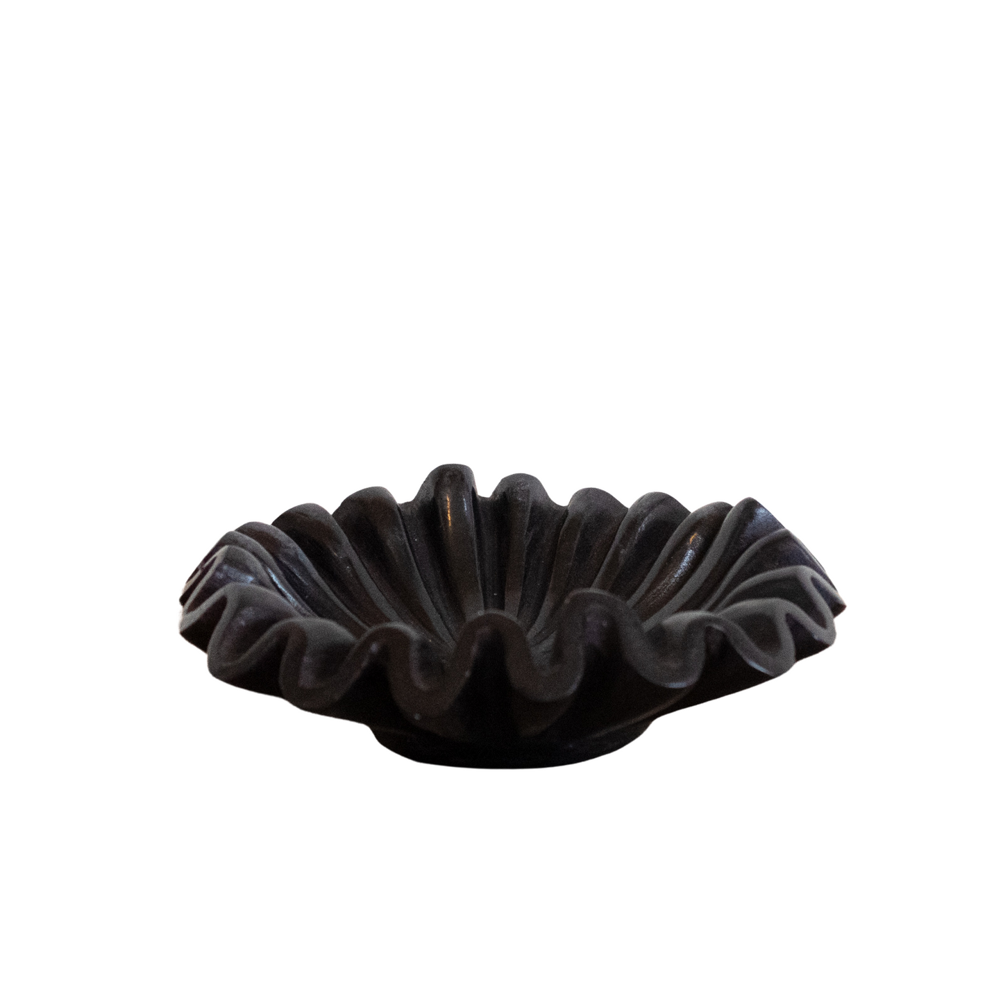 Black Marble Fluted Bowl S