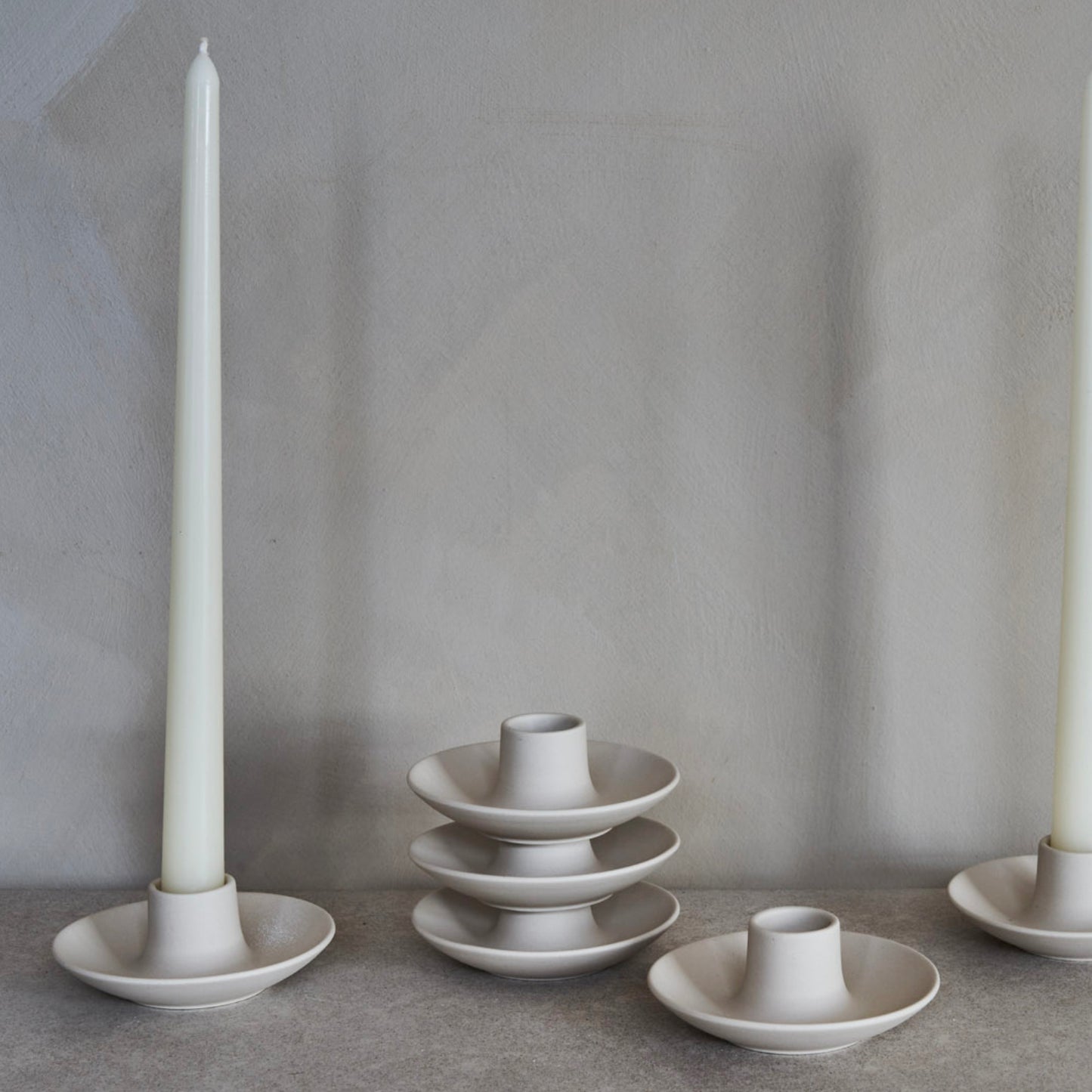 Stoneware Candle Holders