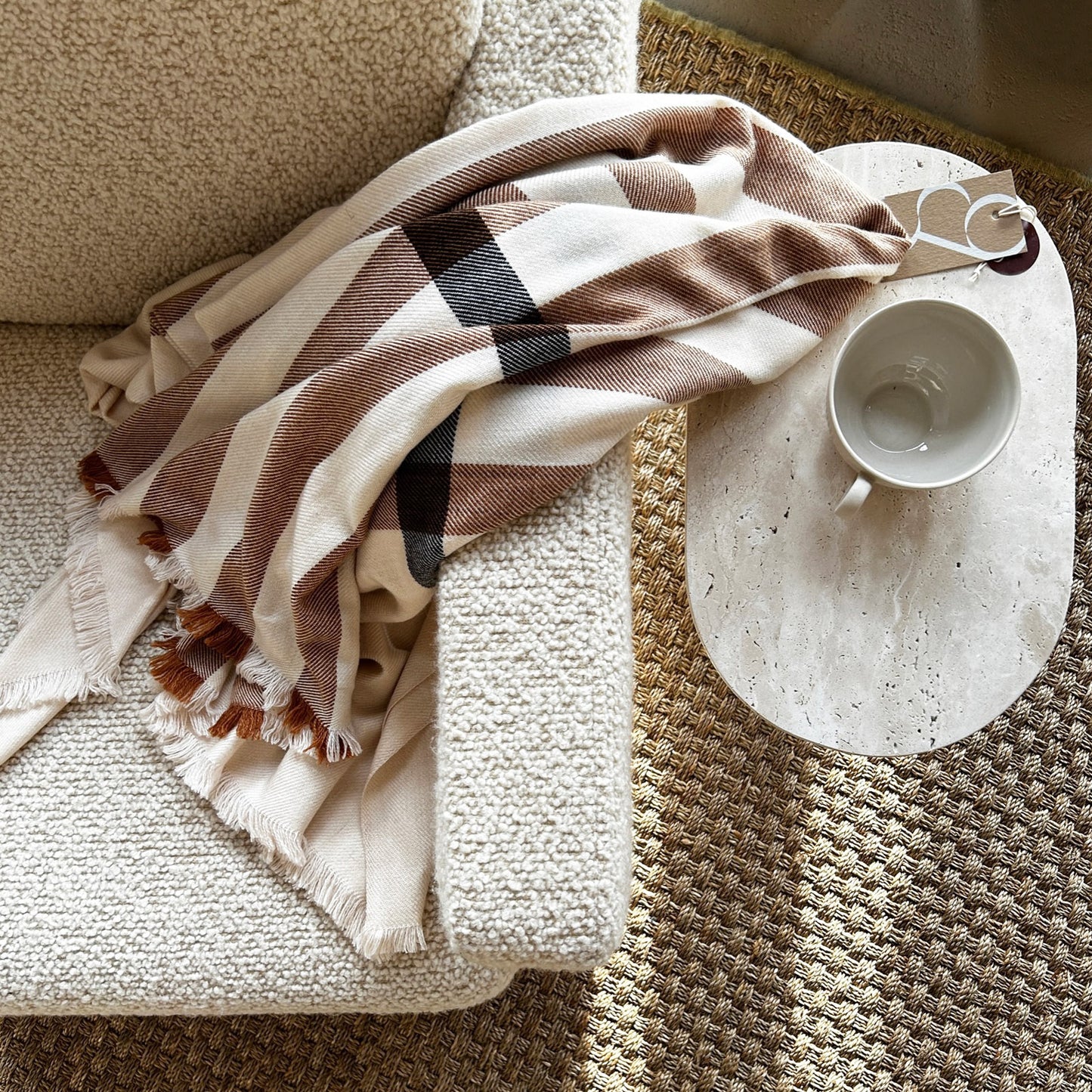 Cashmere Blanket Natural