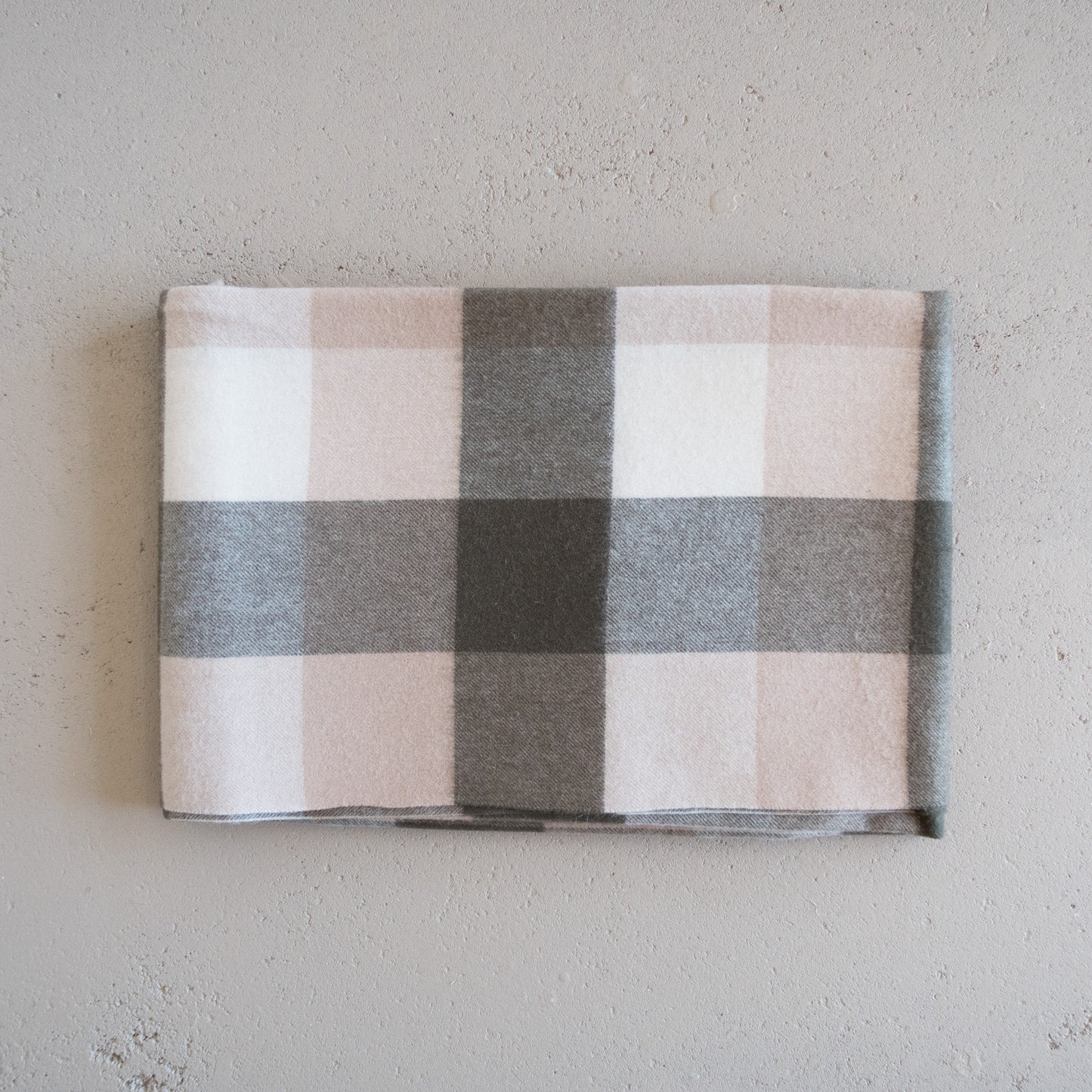 Lambs Wool Green Checked Blanket