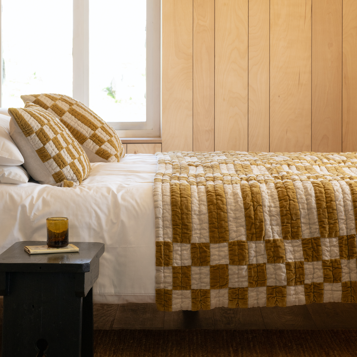 Checkerboard Throw Golden Lichen 140x220 – Studio 9 Living