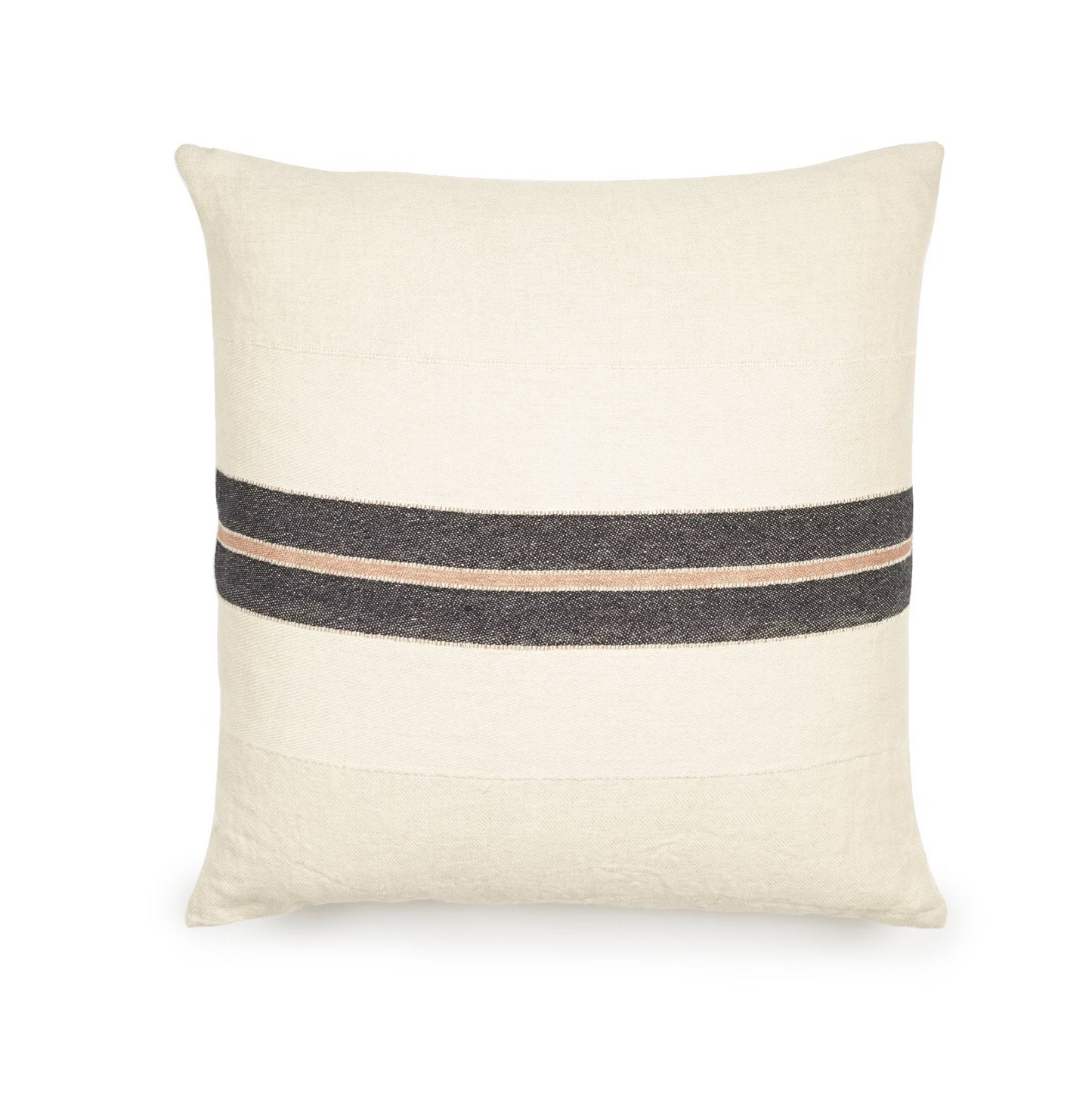 Libeco 'Patagonian Stripe' Cushion Cover- Black stripe 63x63