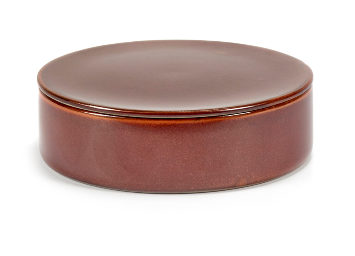 Stoneware Lidded Jar - Rust