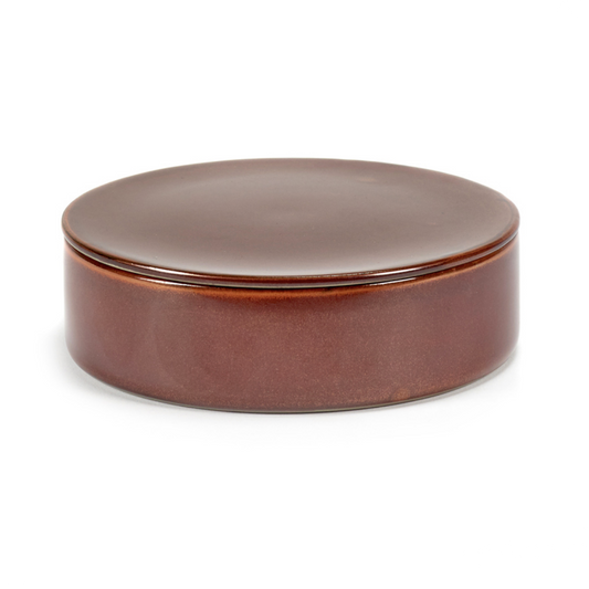 Stoneware Lidded Jar - Rust